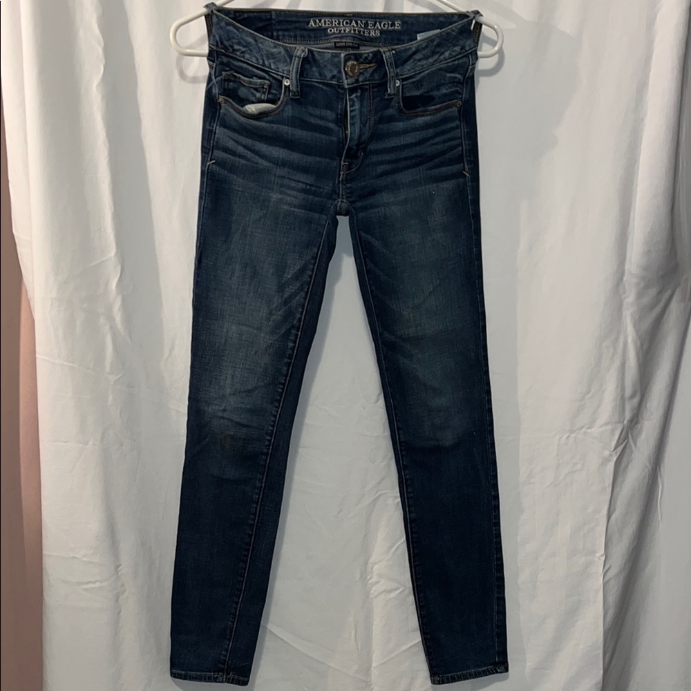 American Eagle Outfitters Blue Skinny Jeans with Stretch